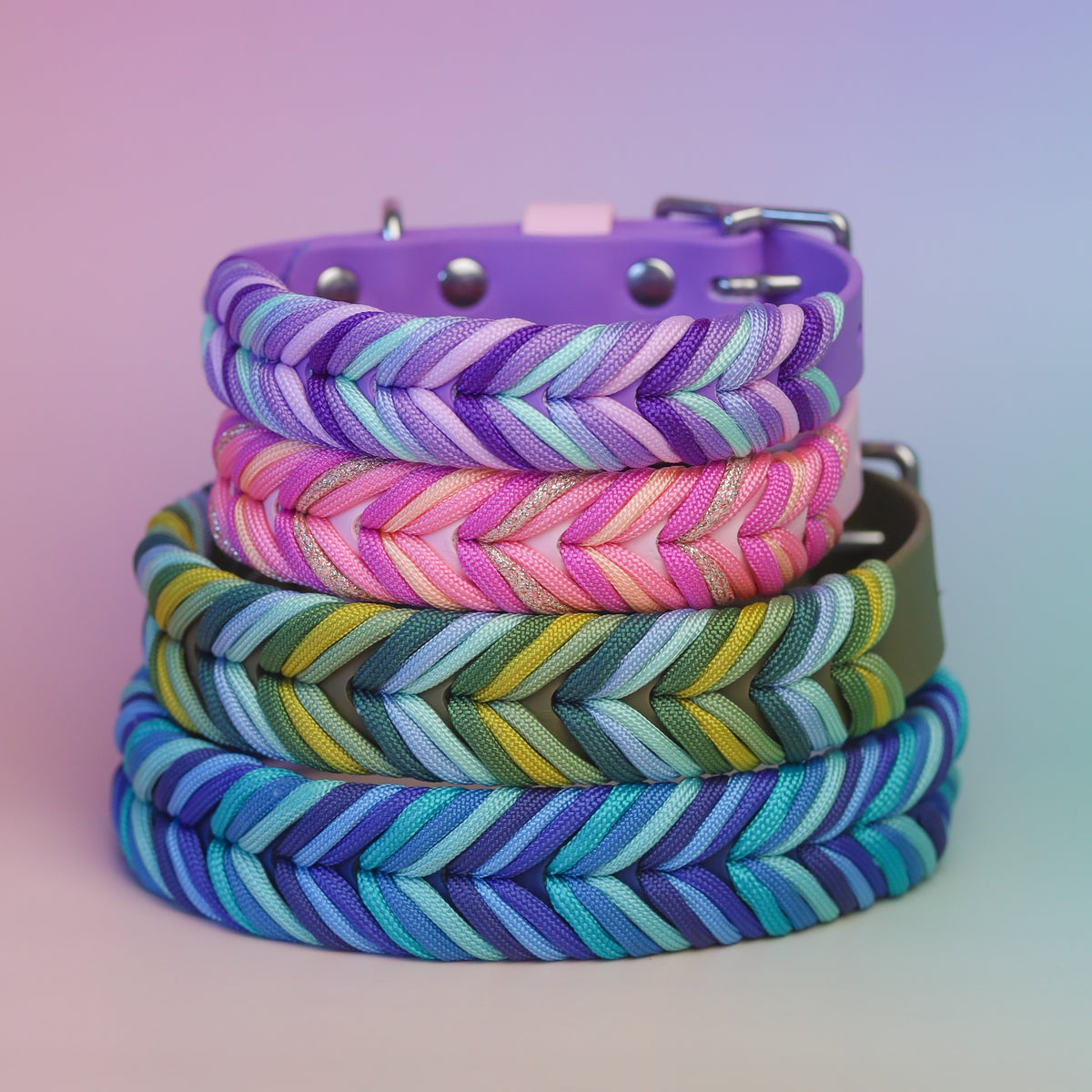 Chevron Braided BioThane® Dog Collar I Design your own