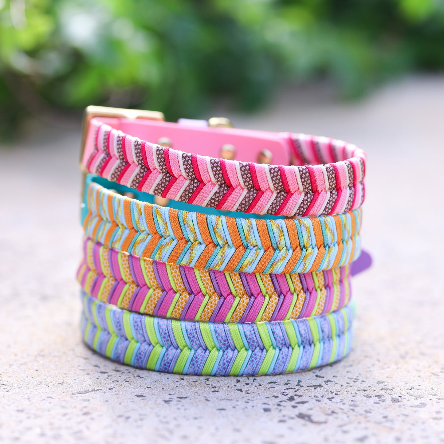 Fishtail braid paracord collar - Zahara