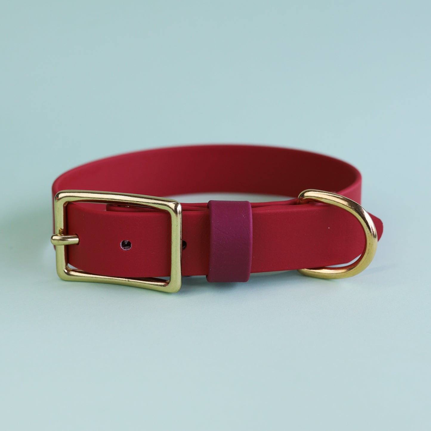 Premade flat collar - Crimson red