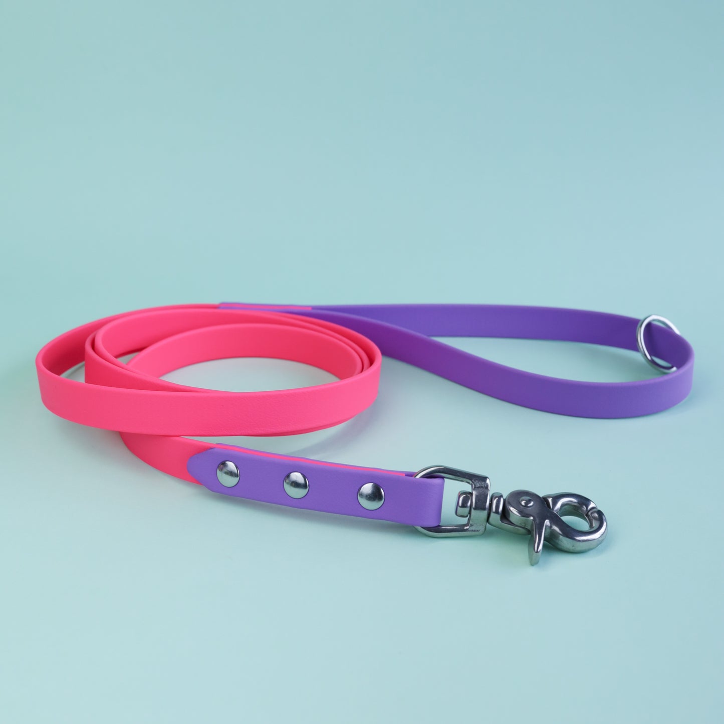 Premade waterproof leash 120-180cm - Pink / amethyst