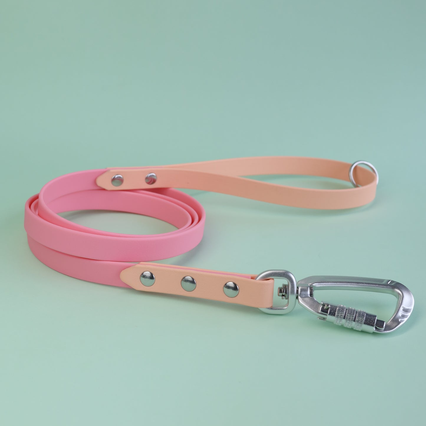Premade waterproof leash 120-180cm - Bubblegum / peach