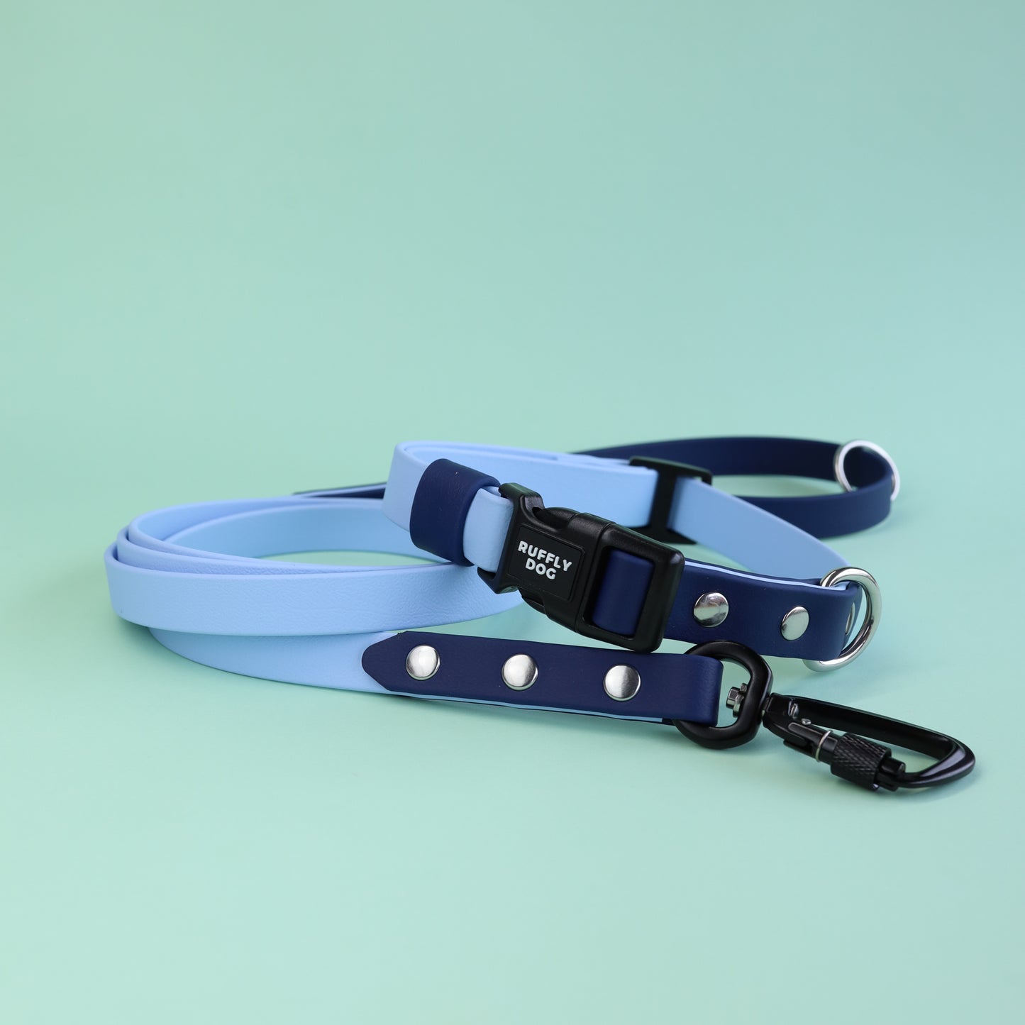 Premade waterproof leash 120-180cm - Polar / navy