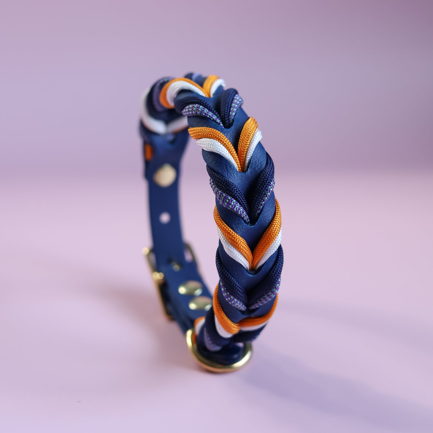 Navy Braided paracord collar