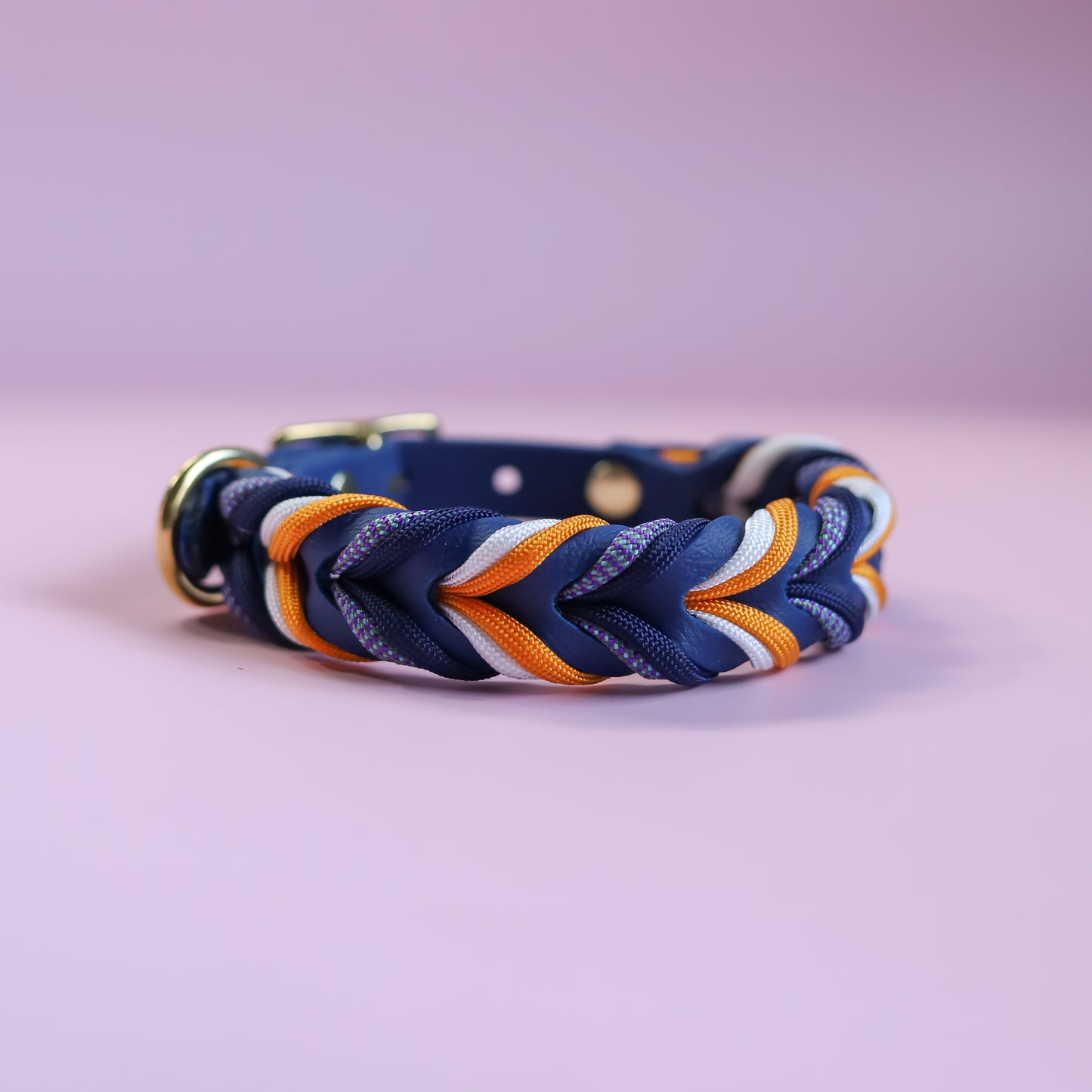 Navy Braided paracord collar