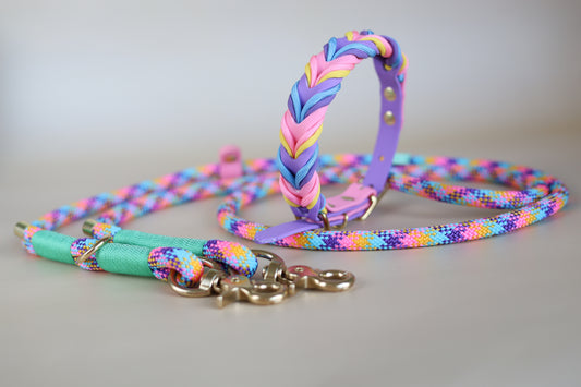 Braided paracord collar - Candyland
