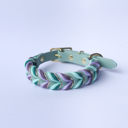 Braided paracord collar - Mermaid waters