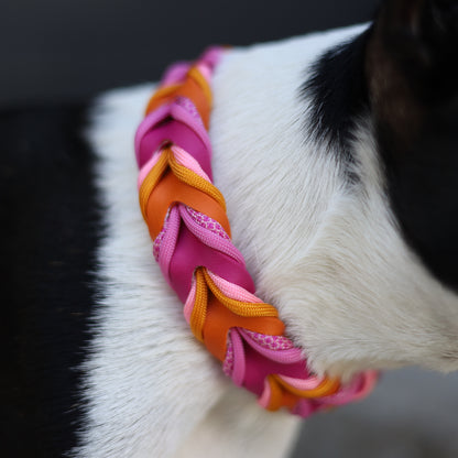 Sunset fire Braided collar