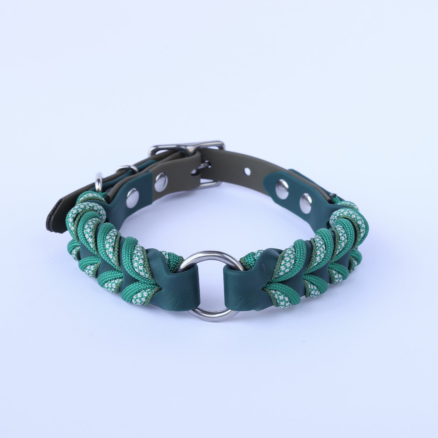 Pine forest Braided collar wit O ring
