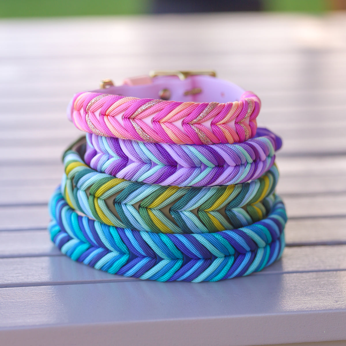 Chevron Braided BioThane® Dog Collar I Design your own