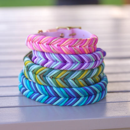 Chevron Braided BioThane® Dog Collar I Design your own