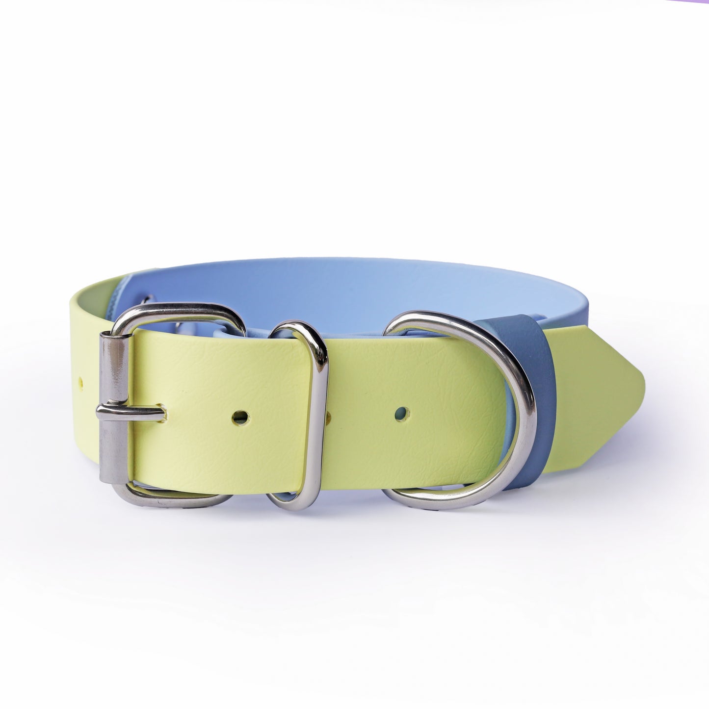 38mm BioThane flat collar - two tones