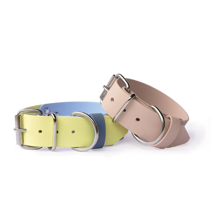 38mm BioThane flat collar - two tones