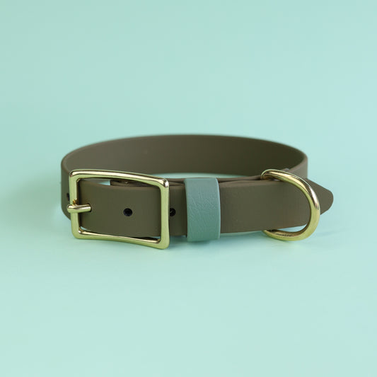 Premade flat collar - Olive