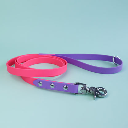 Premade waterproof leash 120-180cm - Pink / amethyst