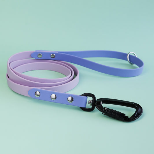 Premade waterproof leash 120-180cm -Lilac / periwinkle
