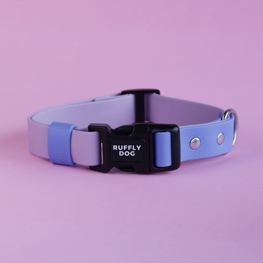 Premade Adjustable collar with side release buckle - Lilac / Periwinkle