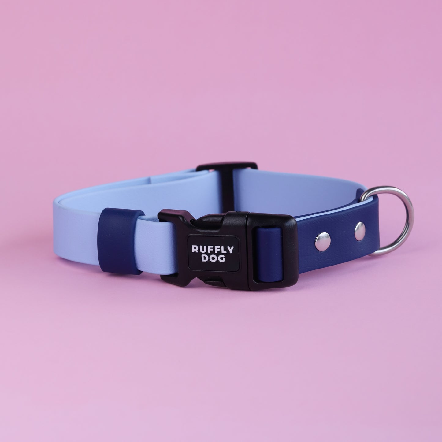 Premade Adjustable collar with side release buckle - Polar/Navy