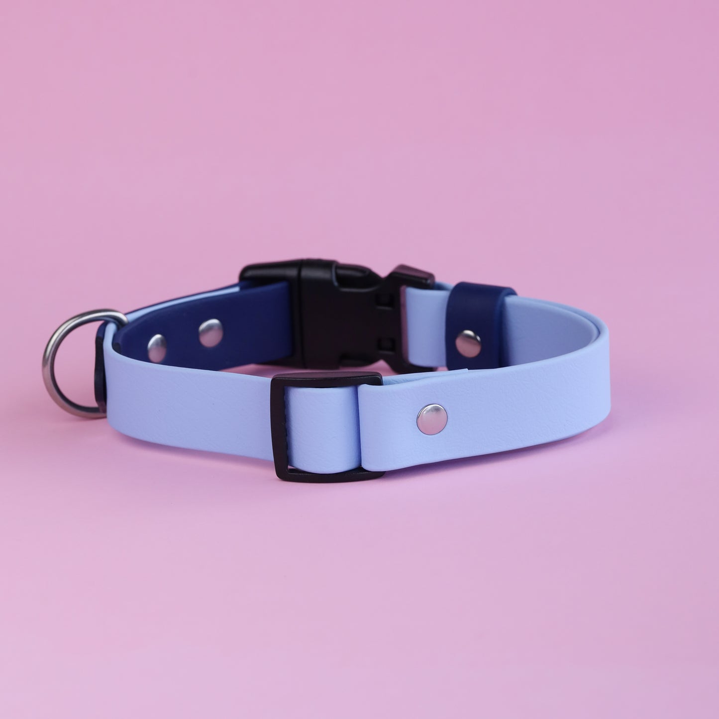 Premade Adjustable collar with side release buckle - Polar/Navy
