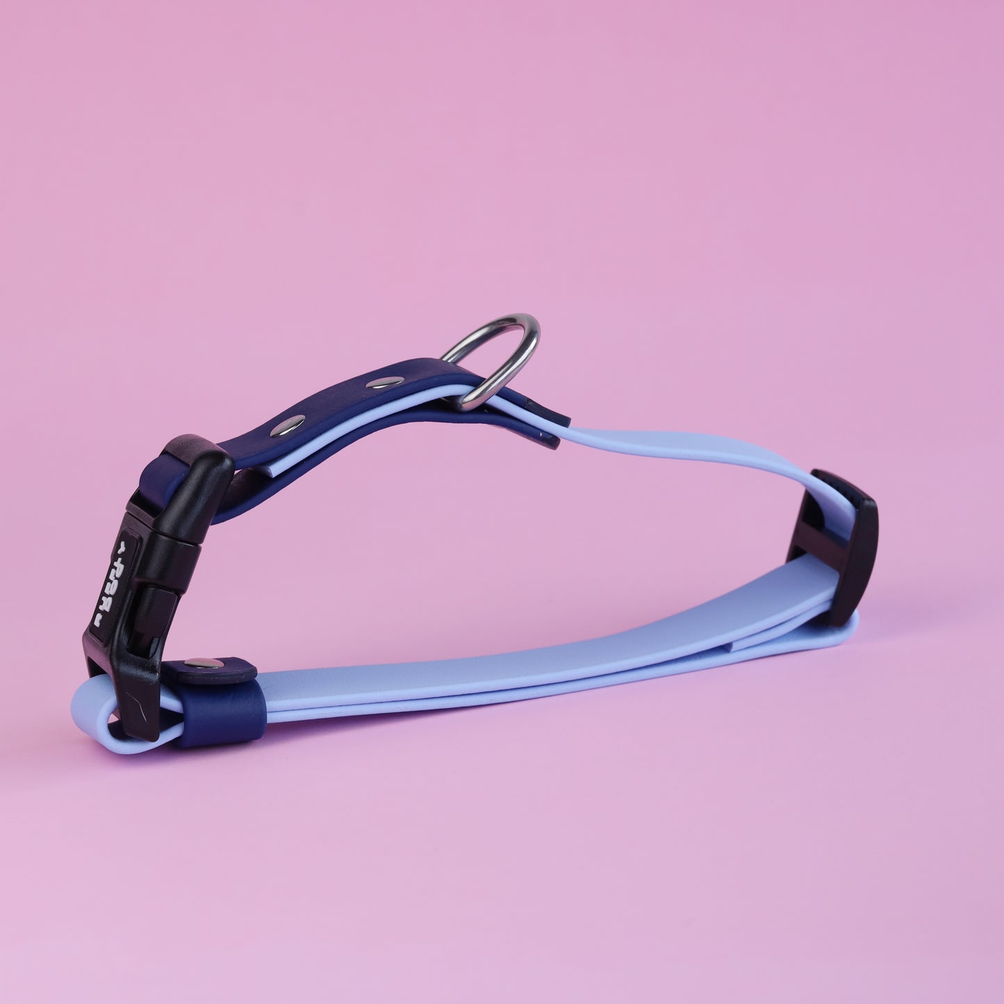 Premade Adjustable collar with side release buckle - Polar/Navy