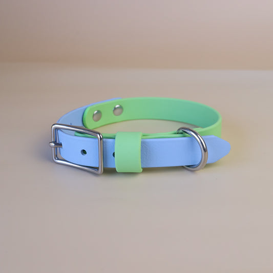 Premade flat collar - Pastel green / polar