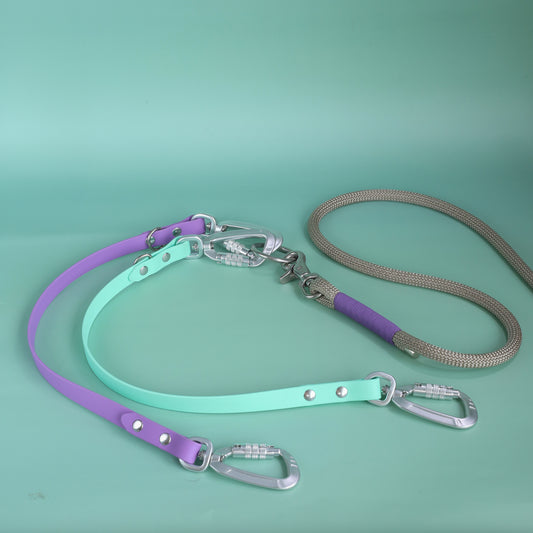 Ruffly dog leash splitter / multi dog walking system