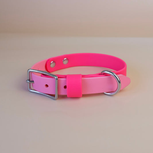 Premade flat collar - Pink / bubblegum