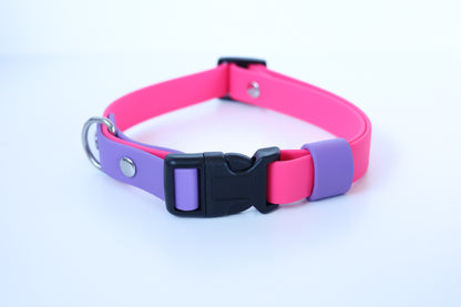 Pre-made pink and amethyst adjustable collar